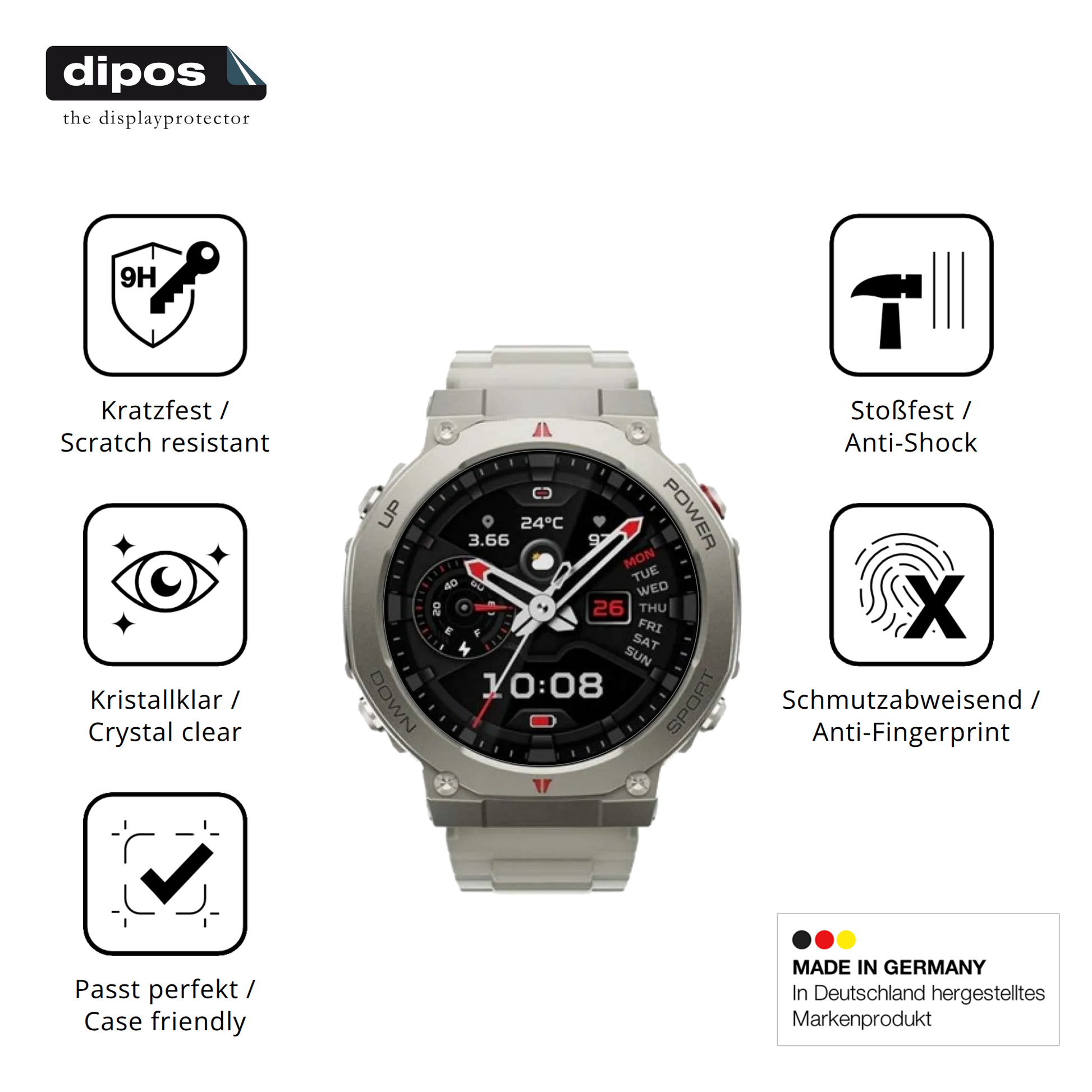 Displayschutz hergestellt in Deutschland, höchste Qualität made in Germany