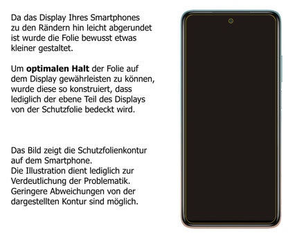 Privatsphäre-Schutz durch Sichtschutz-Folie passend zugeschnitten für Xiaomi Mi 10i