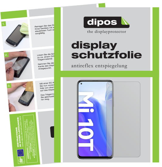2x Screen Protector for Xiaomi Mi 10T Protection Anti Glare dipos
