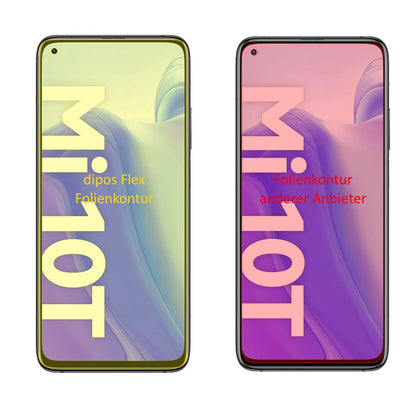 3x Screen Protector for Xiaomi Mi 10T Protective Film covers 100% dipos Flex