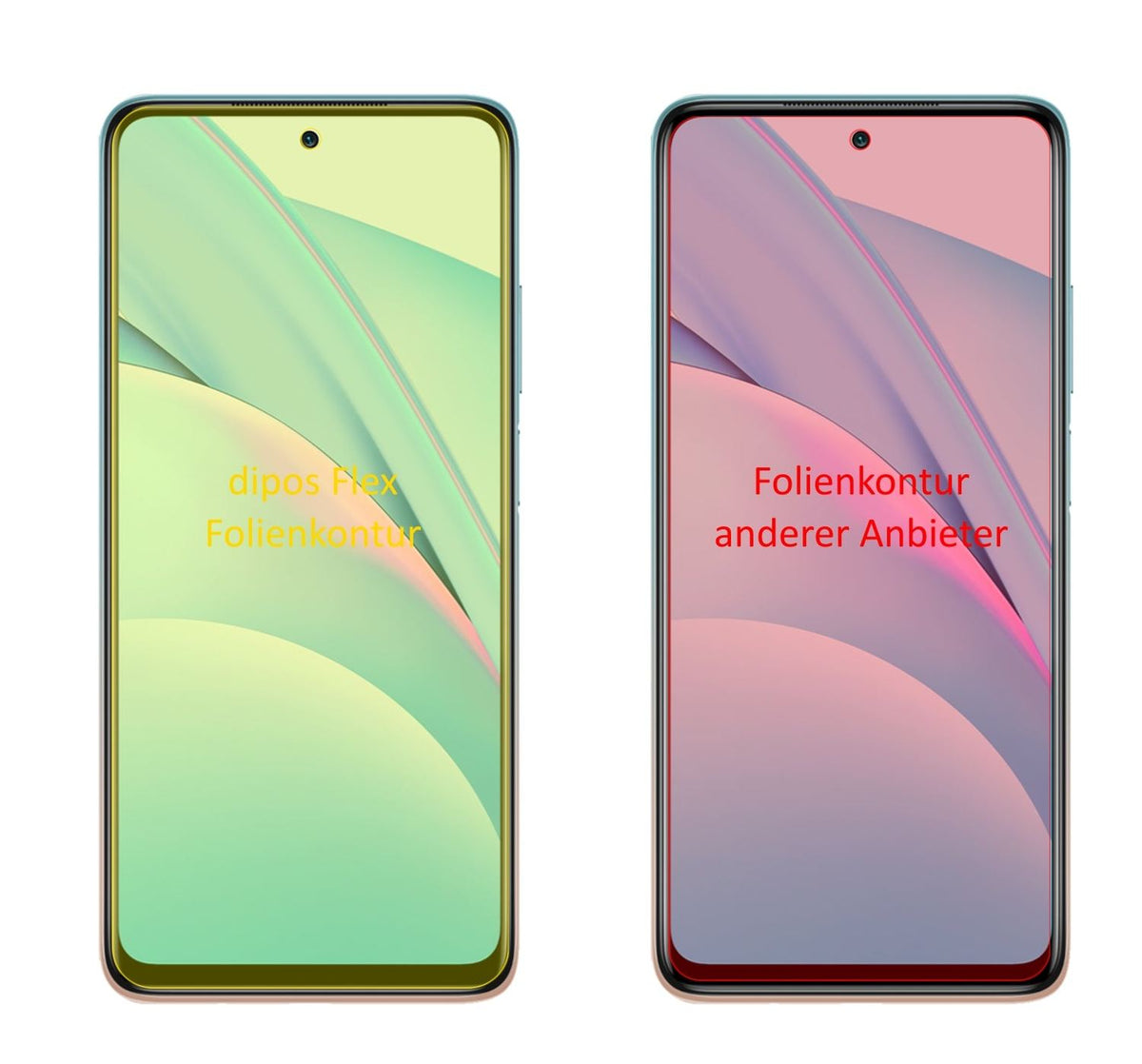 2x Screen Protector for Xiaomi Mi 10T Lite Protective Film covers 100% dipos