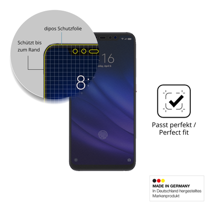 Schutz gegen Kratzer auf dem Xiaomi Mi 8 Pro Glas durch Schlüssel, Stöße gegen die Tischkante oder Stürze