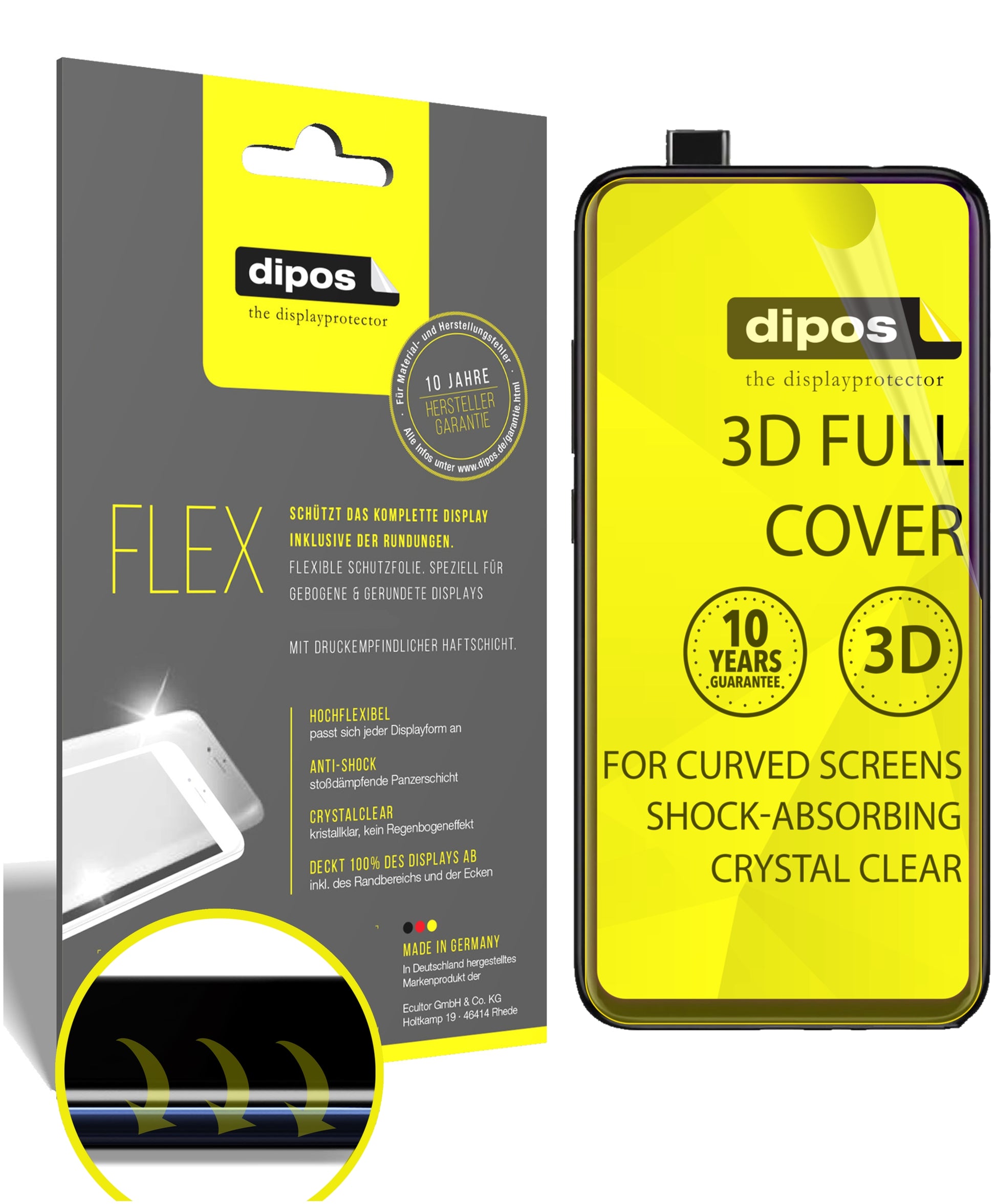 3D Full Cover Displayschutzfolie: Case-freundlicher Schutz mit perfekter Passform für dein Display. 