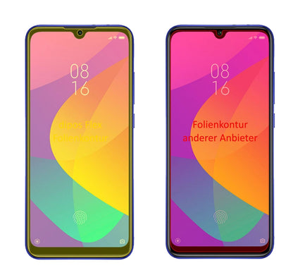 3x Screen Protector for Xiaomi Mi A3 Protective Film covers 100% dipos Flex