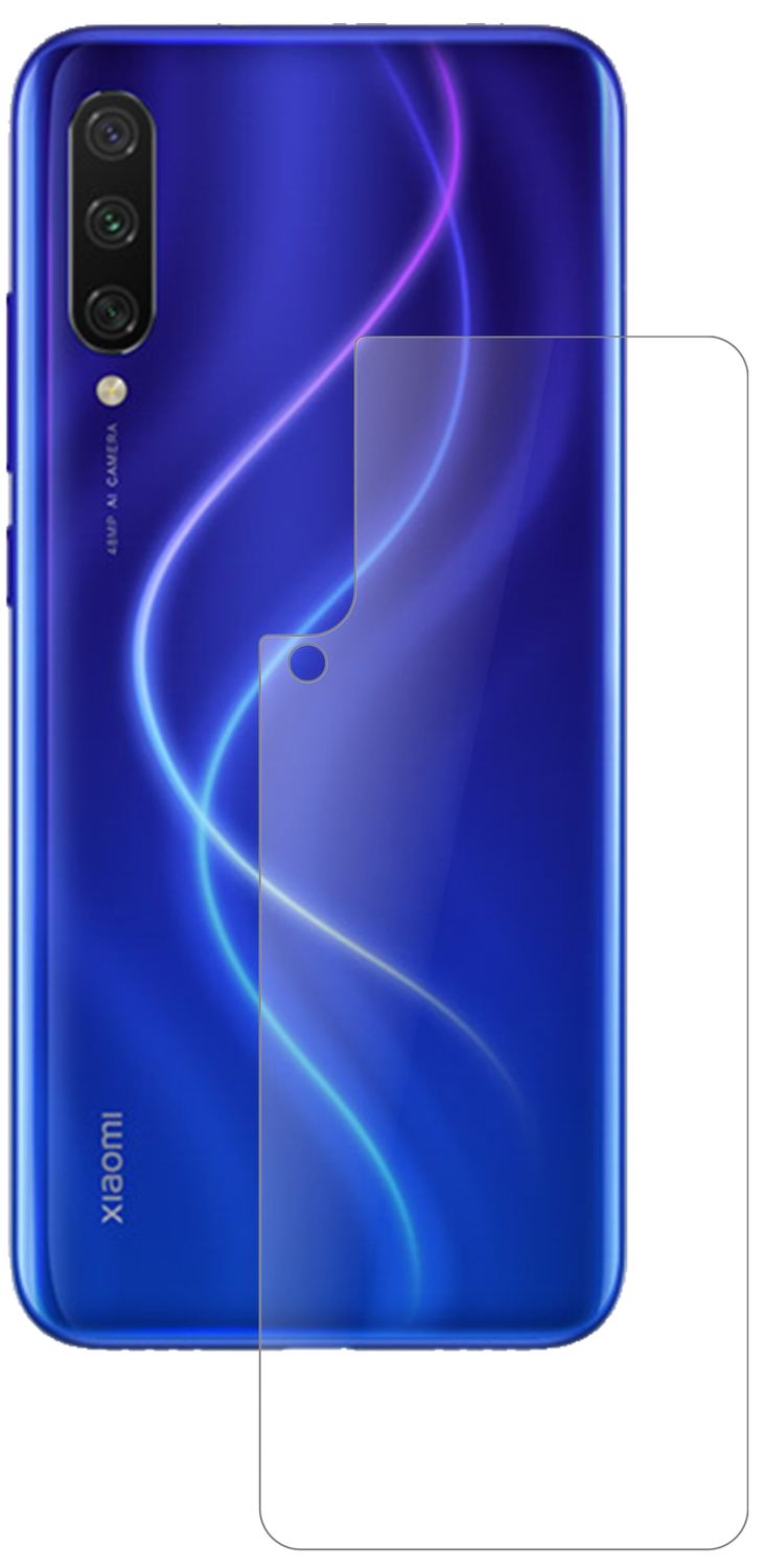 XiaomiMi A3 Rückseite mit aufgebrachter dipos Panzerfolie, die lästige Fingerabdrücke minimiert