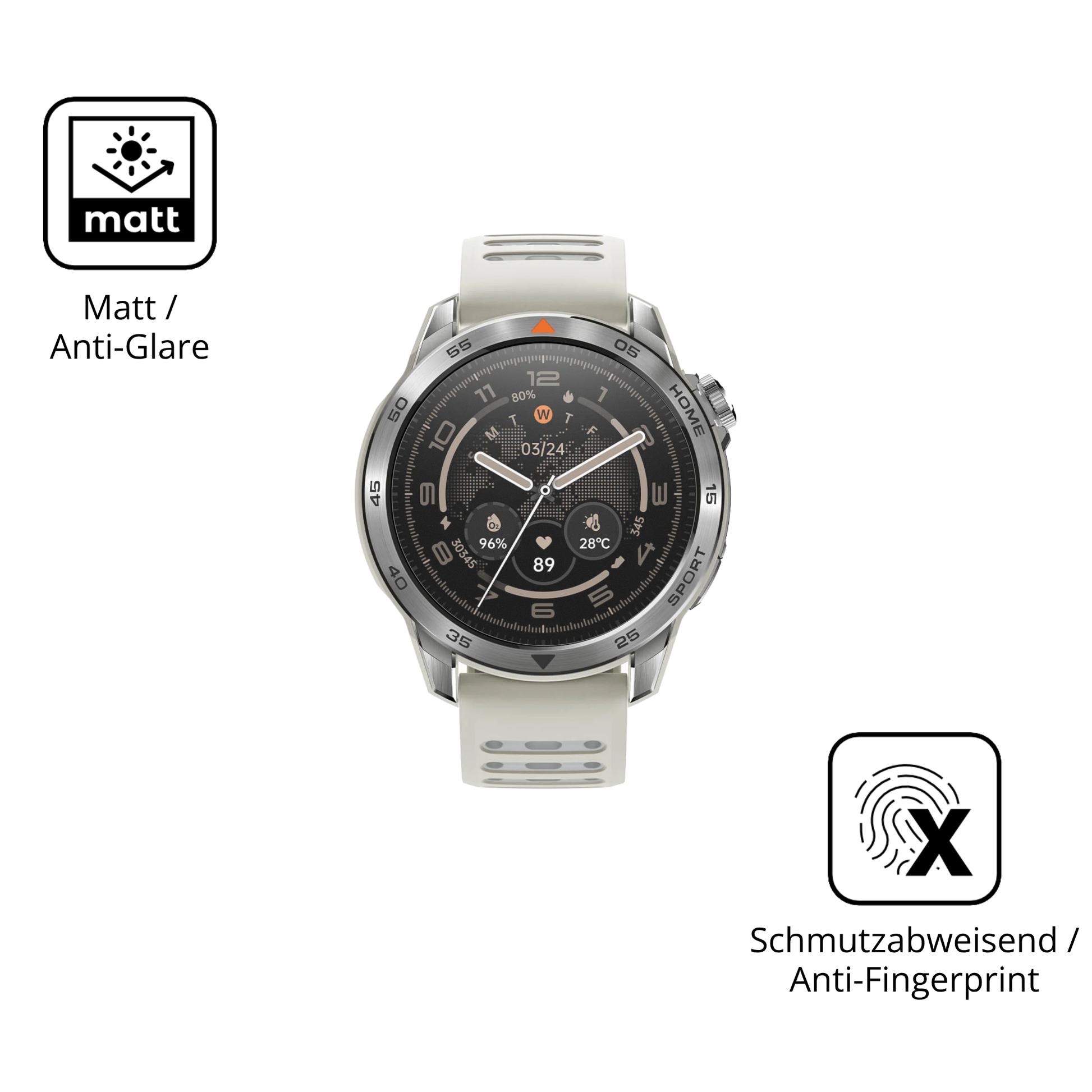 9H Hartbeschichtete, flexible Folie passend zugeschnitten für Xiaomi Mibro GS Pro 2