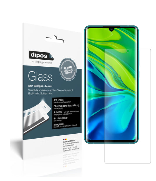 Matte Displayschutzfolie von dipos passend für Xiaomi Mi CC9 Pro, 9H kratzfest und blasenfrei montiert