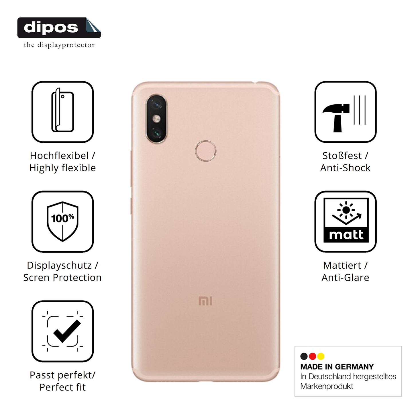 Displayschutz hergestellt in Deutschland, höchste Qualität made in Germany