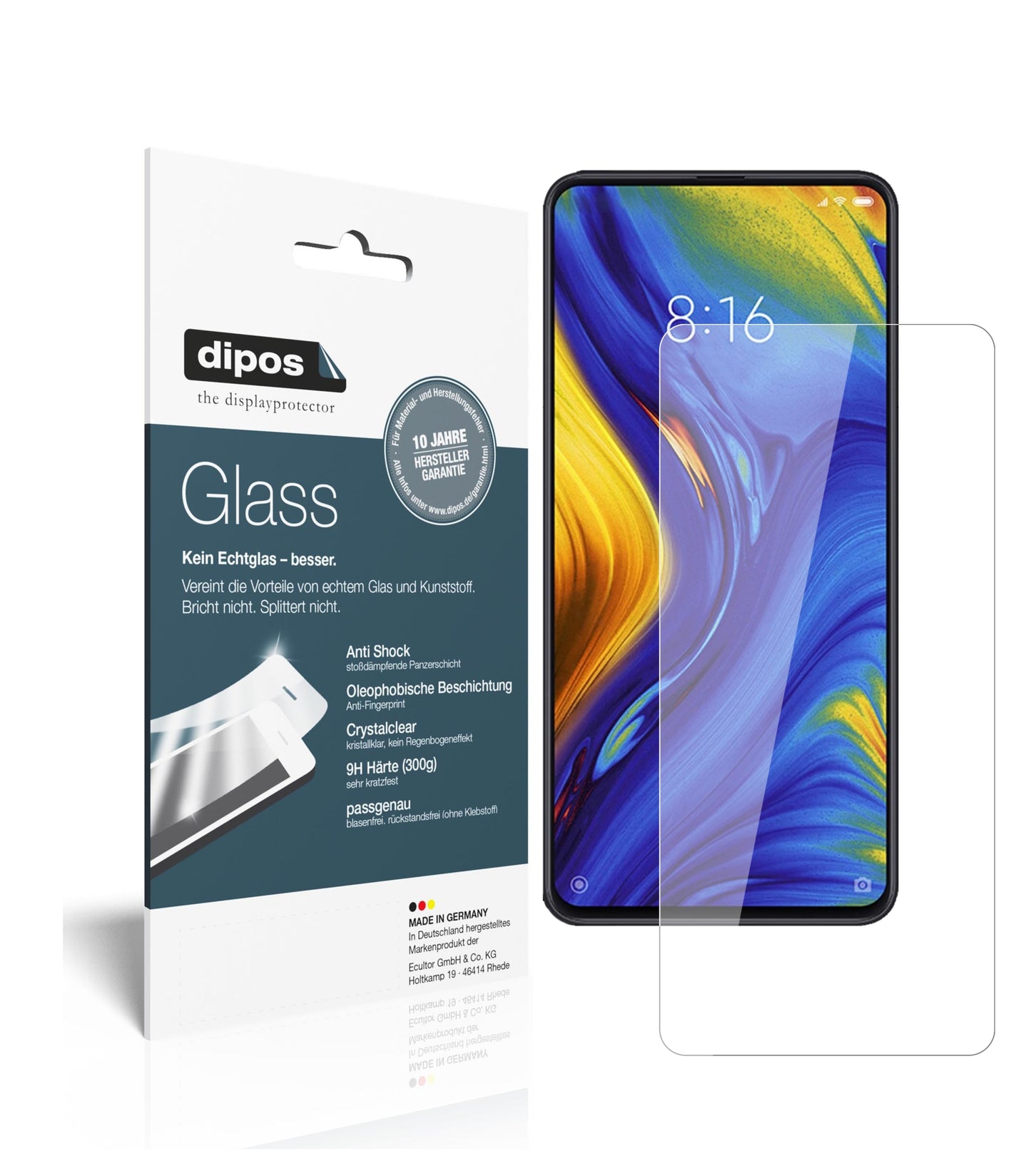 Perfekte Passform und ultimative Qualität: Unser 9H Panzerglas bietet Schutz für Xiaomi-Mi Mix 3