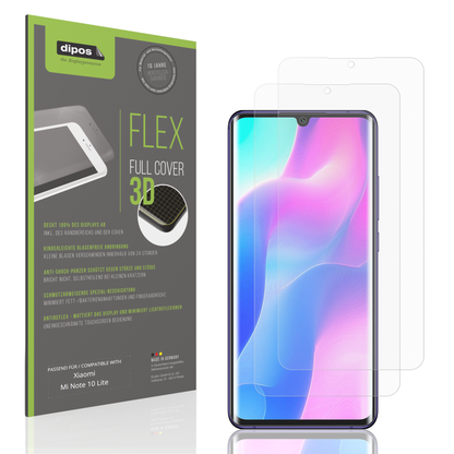 Matte Displayschutzfolie von dipos passend für Xiaomi Mi Note 10 Lite, 100% Displayabdeckung und blasenfreie Montage