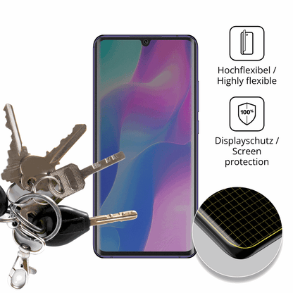 dipos Displayschutz für Xiaomi Mi Note 10 Lite, mit Blickschutzfilter und perfekter Passform auch für die Rundungen