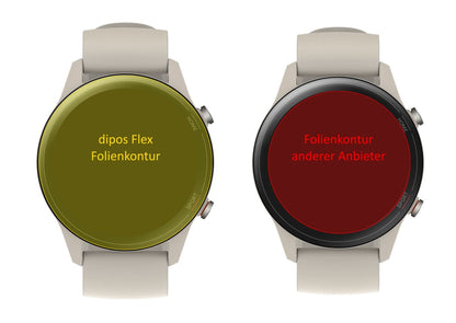 3x Screen Protector for Xiaomi Mi Watch Protective Film covers 100% dipos Flex