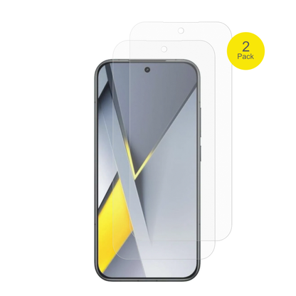 XiaomiPoco F8 Ultra mit aufgebrachter dipos Flex Schutzfolie, glasklare Darstellung ohne Einschränkungen