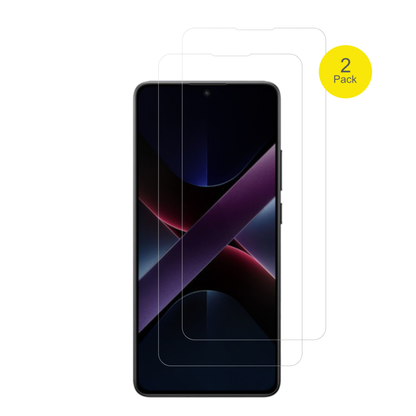 xiaomipoco x7 mit aufgebrachter dipos Displayschutzfolie, glasklare Darstellung ohne Einschränkungen