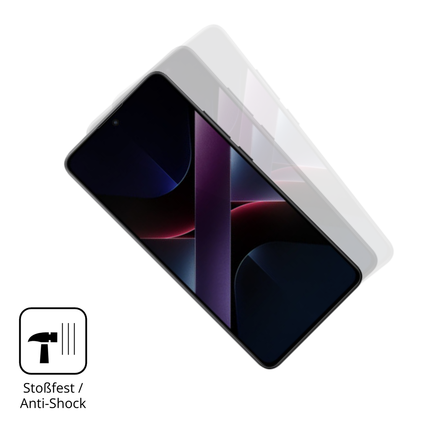 Schutz gegen Kratzer auf dem xiaomipoco x7 Glas durch Schlüssel oder Ähnliches