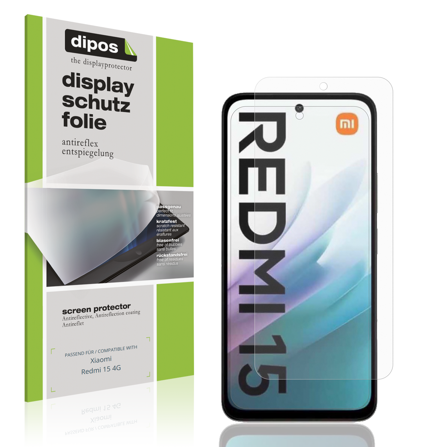 4x Schutzfolie matt für Xiaomi Redmi 15 4G Display-Schutzfolie