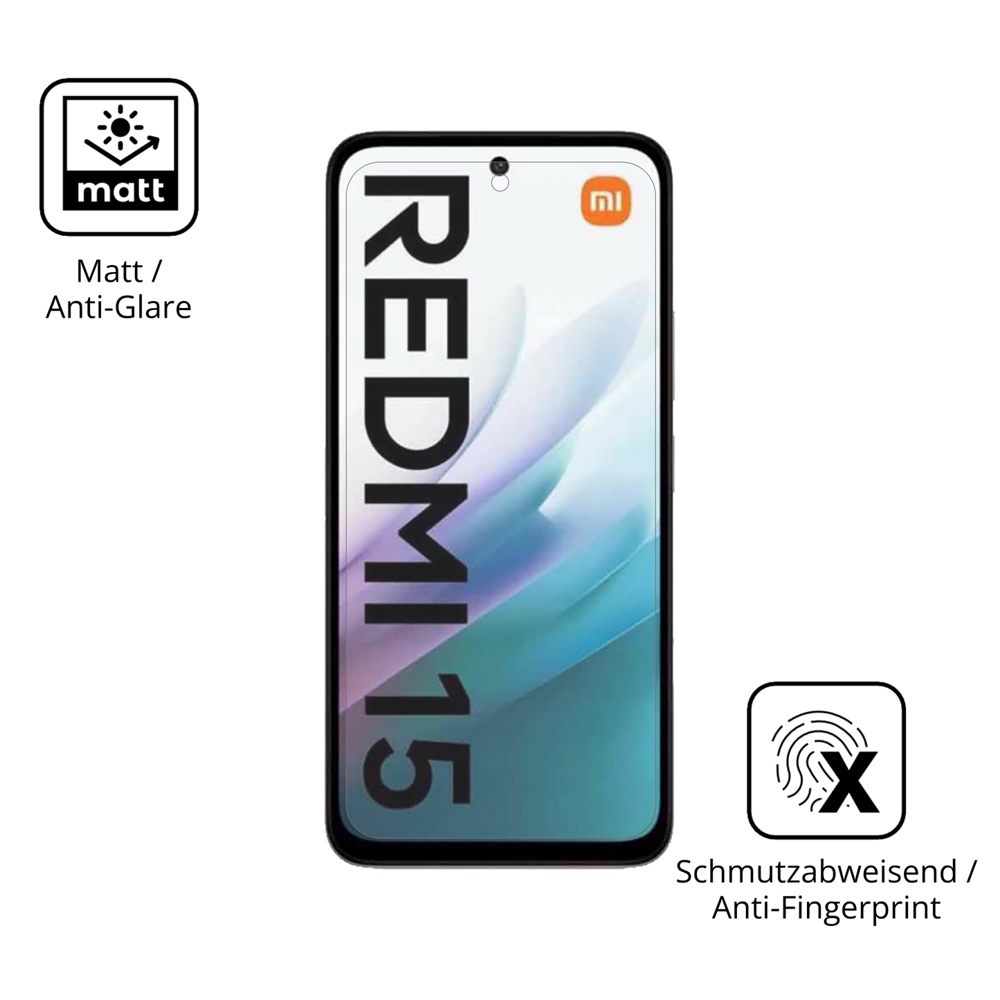 4x Schutzfolie matt für Xiaomi Redmi 15 4G Display-Schutzfolie