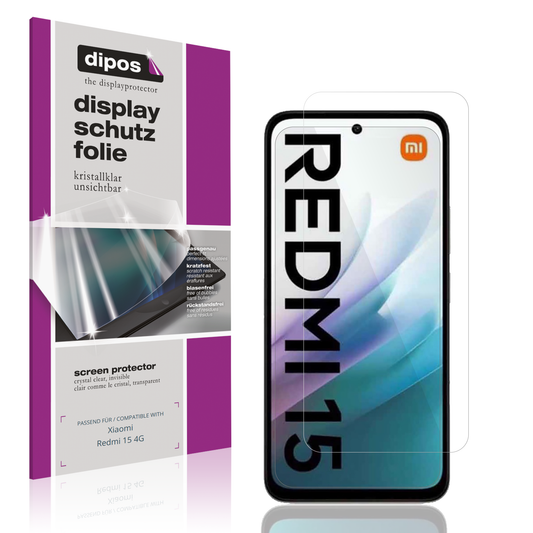 4x Schutzfolie klar für Xiaomi Redmi 15 4G Display-Schutzfolie