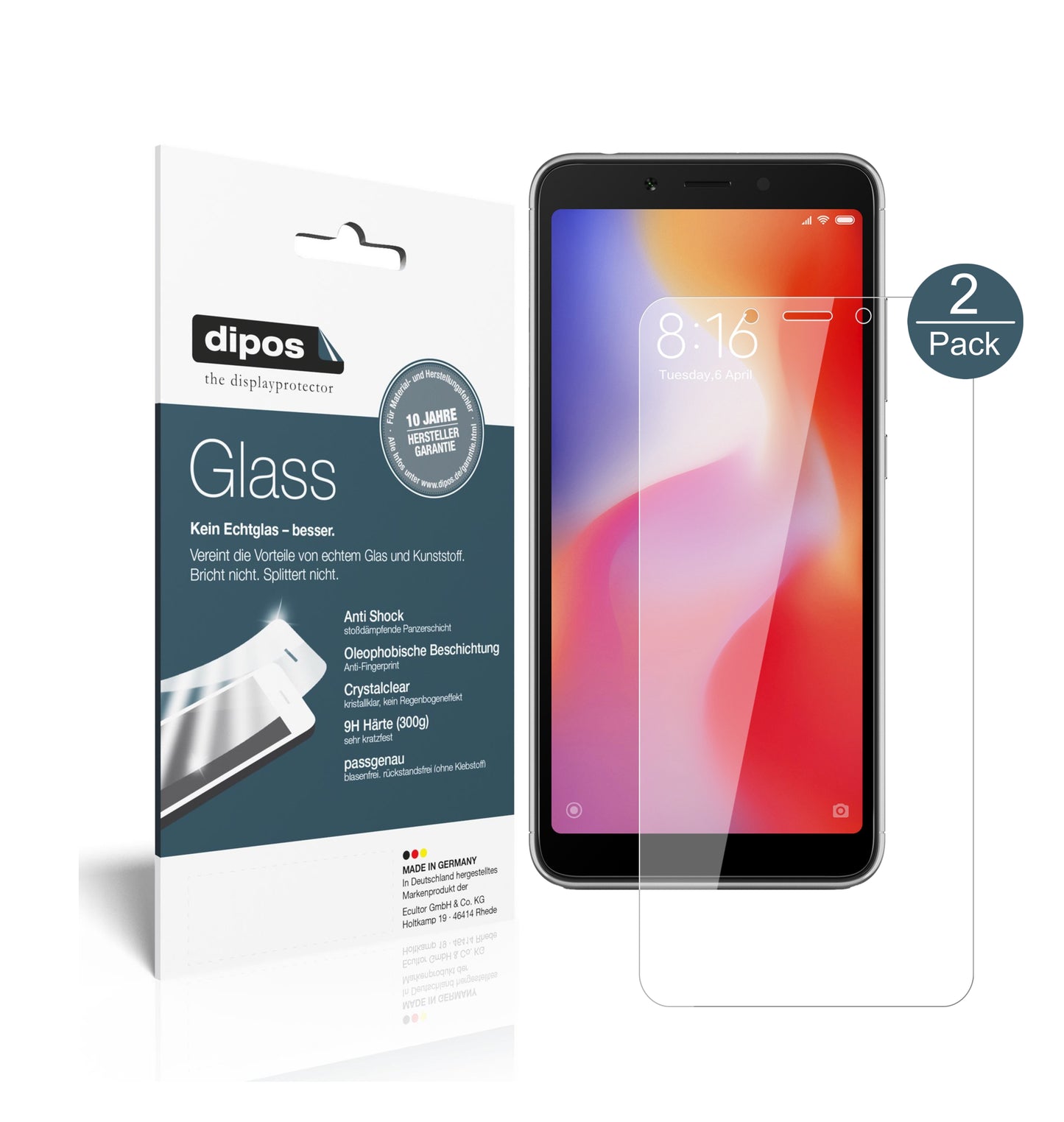 Perfekte Passform und ultimative Qualität: Unser 9H Panzerglas bietet Schutz für Xiaomi-Redmi 6A