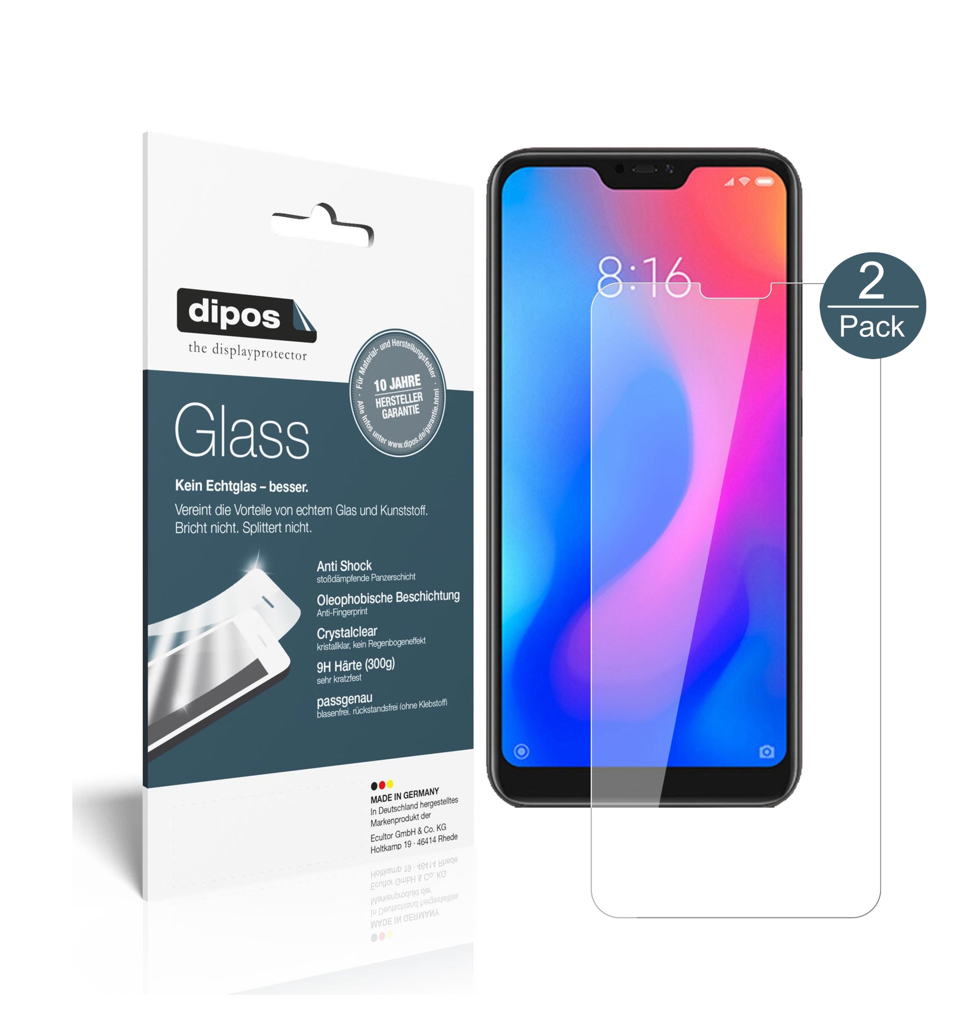 Perfekte Passform und ultimative Qualität: Unser 9H Panzerglas bietet Schutz für Xiaomi-Redmi 6 Pro