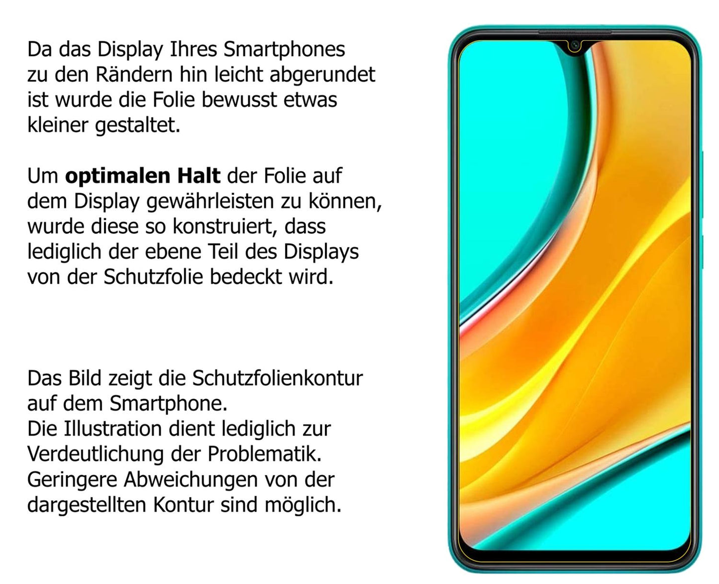 2x Screen Protector for Xiaomi Redmi 9 Protection Anti Glare dipos