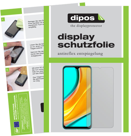 2x Screen Protector for Xiaomi Redmi 9 Protection Anti Glare dipos