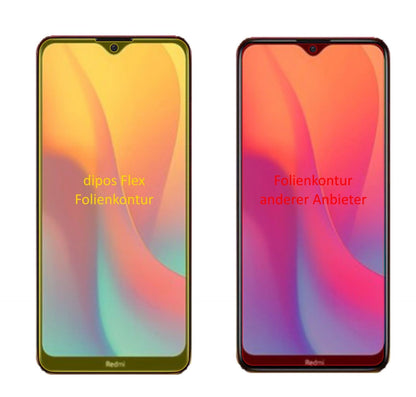 2x Screen Protector for Xiaomi Redmi 9A Protective Film covers 100% dipos Flex