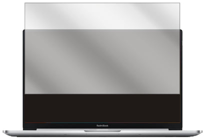 XiaomiRedmiBook 14 II mit aufgebrachter dipos Displayschutzfolie, glasklare Darstellung ohne Einschränkungen