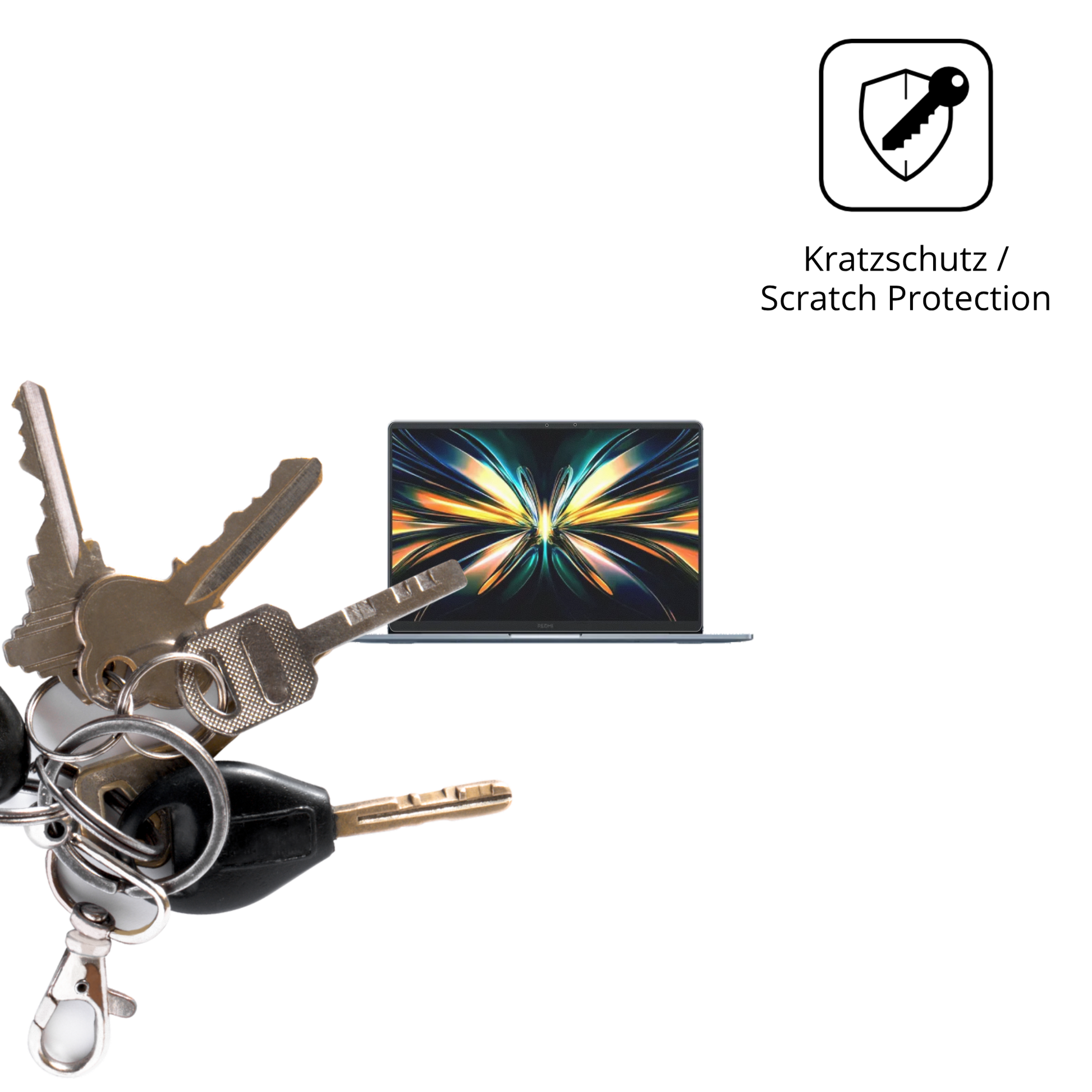 Schutz gegen Kratzer auf dem Xiaomi RedmiBook Pro 14 2025 Glas durch Schlüssel oder Ähnliches