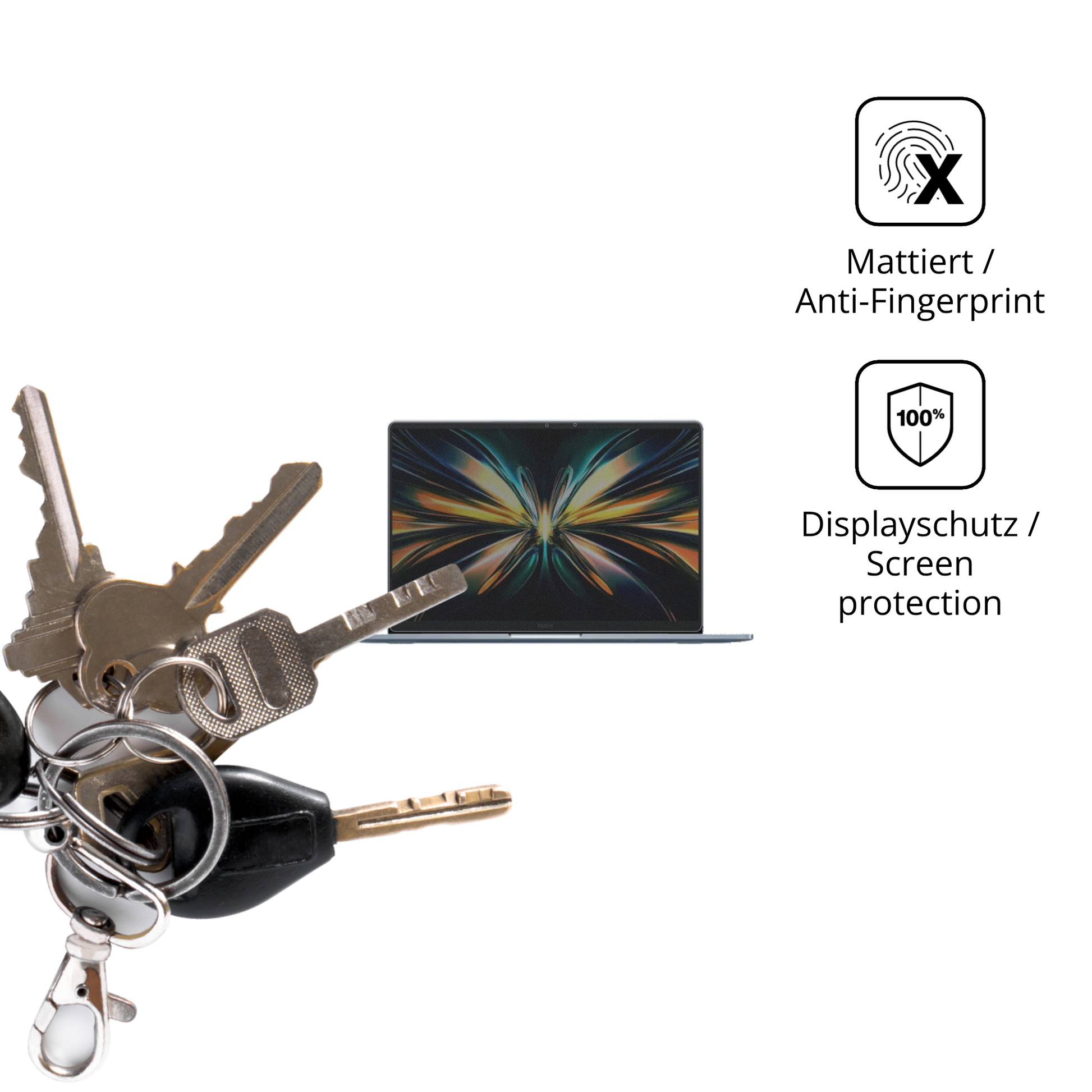 dipos Displayschutz für Xiaomi RedmiBook Pro 14 2025, mattierte Oberfläche, Blickschutzfilter und perfekter Passform