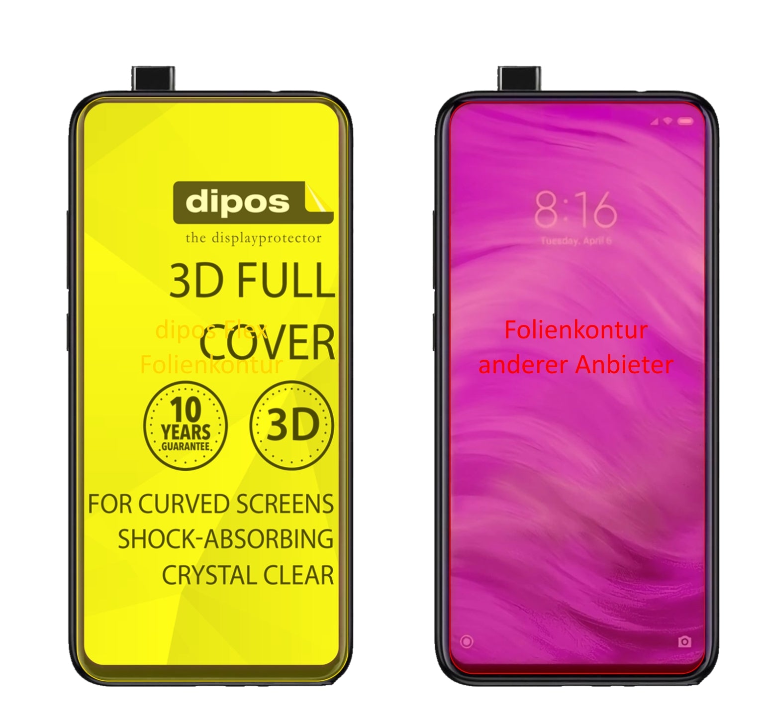 3D Full Cover Displayschutzfolie: Case-freundlicher Schutz mit perfekter Passform für dein Display. 