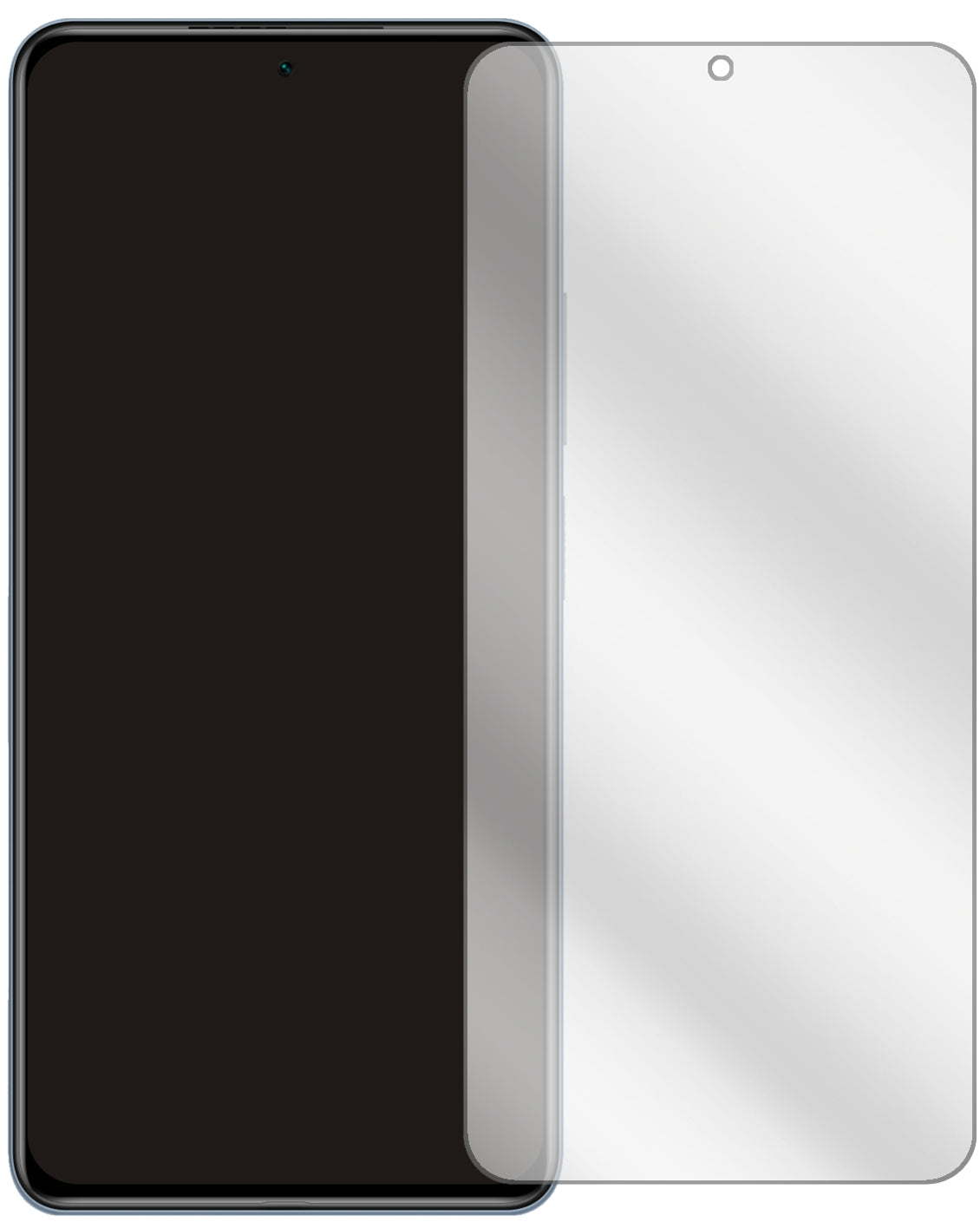 XiaomiRedmi K40 Pro Plus mit aufgebrachter dipos Displayschutzfolie, glasklare Darstellung ohne Einschränkungen