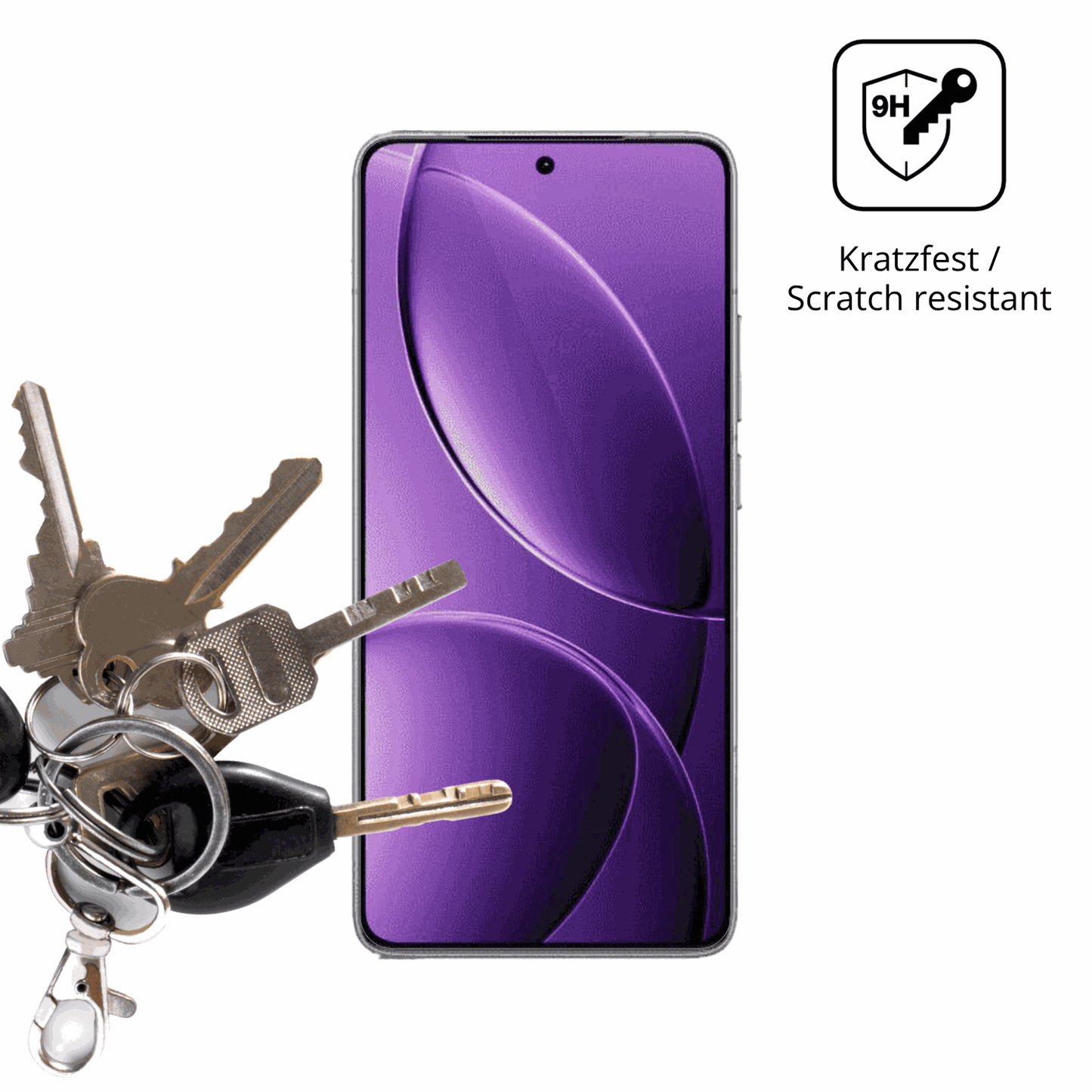 dipos Displayschutz für Xiaomi Redmi K80, transparente Oberfläche, perfekte Passform auch für die Rundungen