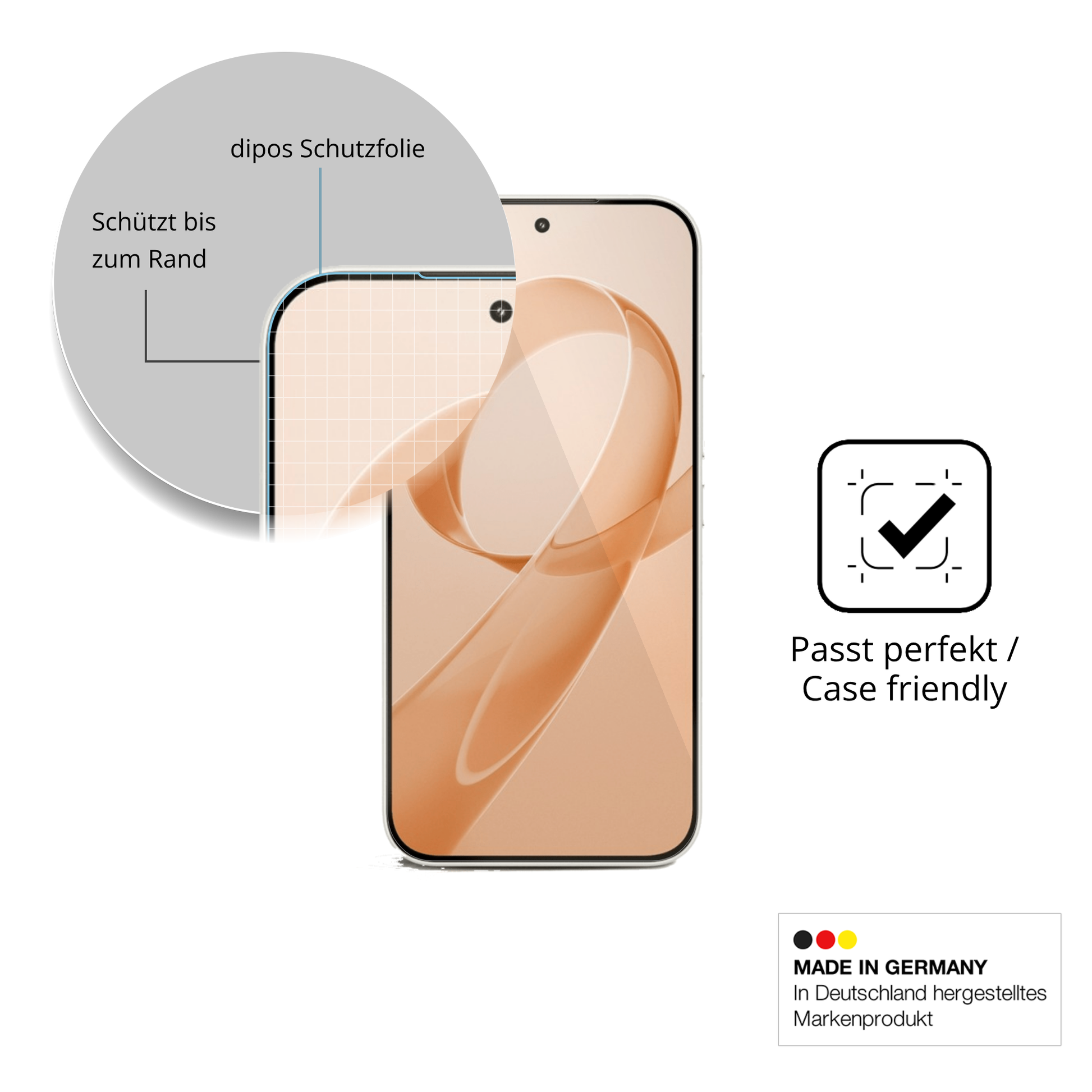 Besonders flexibler Displayschutz mit Anti-Shock-Schicht im Materialmix