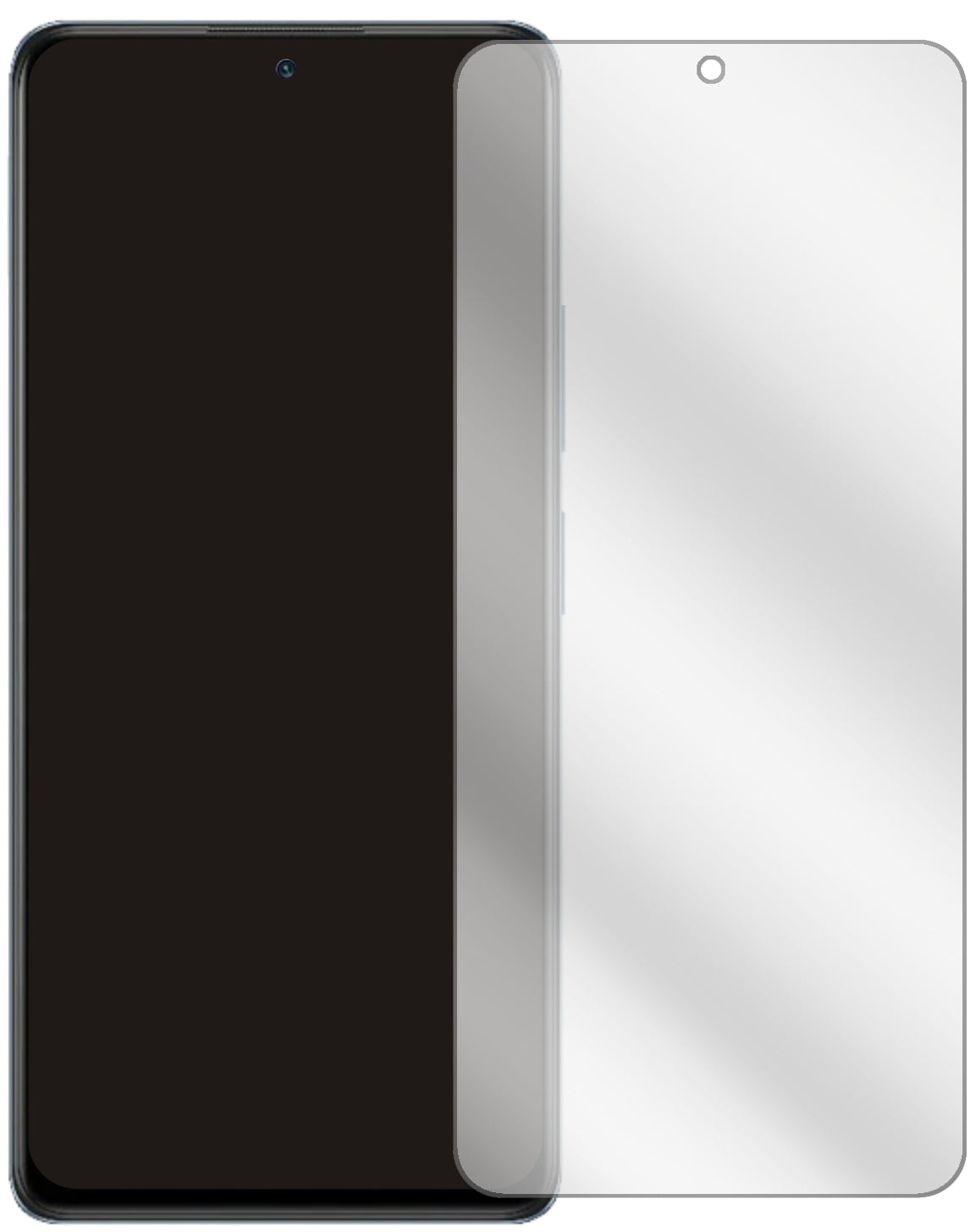 XiaomiRedmi Note 10 Pro Max mit aufgebrachter dipos Displayschutzfolie, glasklare Darstellung ohne Einschränkungen