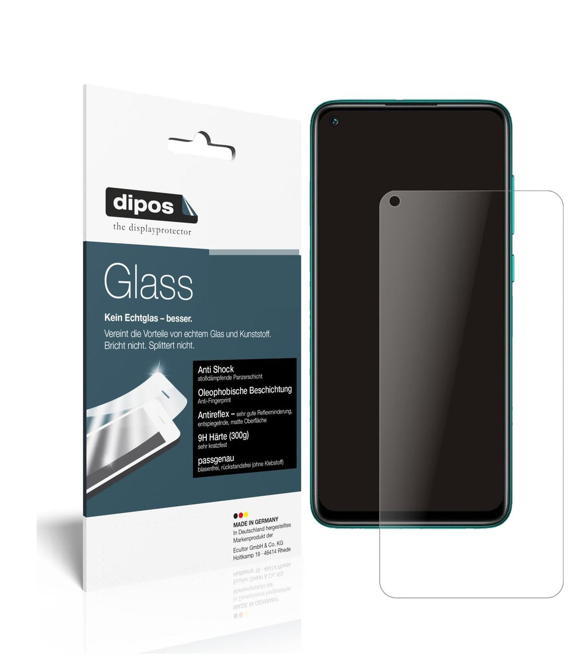 Matte Displayschutzfolie von dipos passend für Xiaomi Redmi Note 9T 5G, 9H kratzfest und blasenfrei montiert