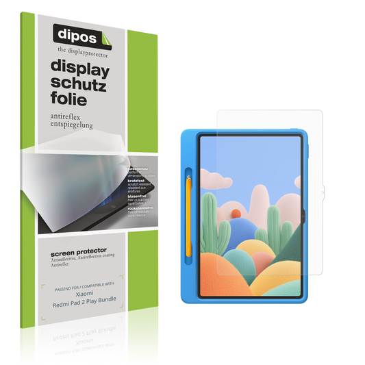 Matte Displayschutzfolie von dipos passend für Xiaomi Redmi Pad 2 Play Bundle, präziser Zuschnitt und blasenfrei montiert