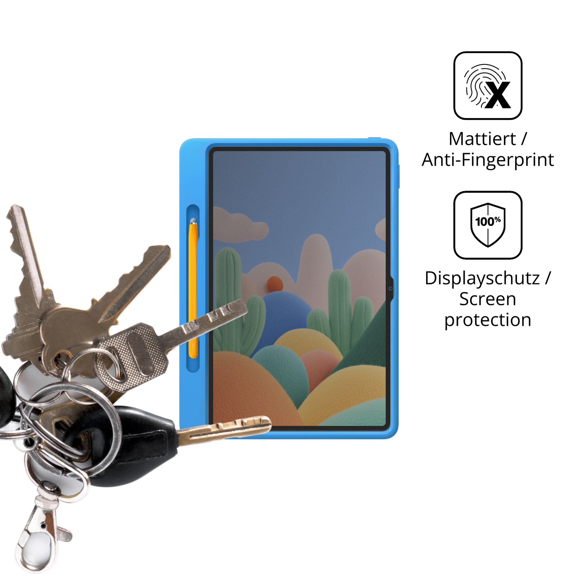 dipos Displayschutz für Xiaomi Redmi Pad 2 Play Bundle, mattierte Oberfläche, Blickschutzfilter und perfekter Passform