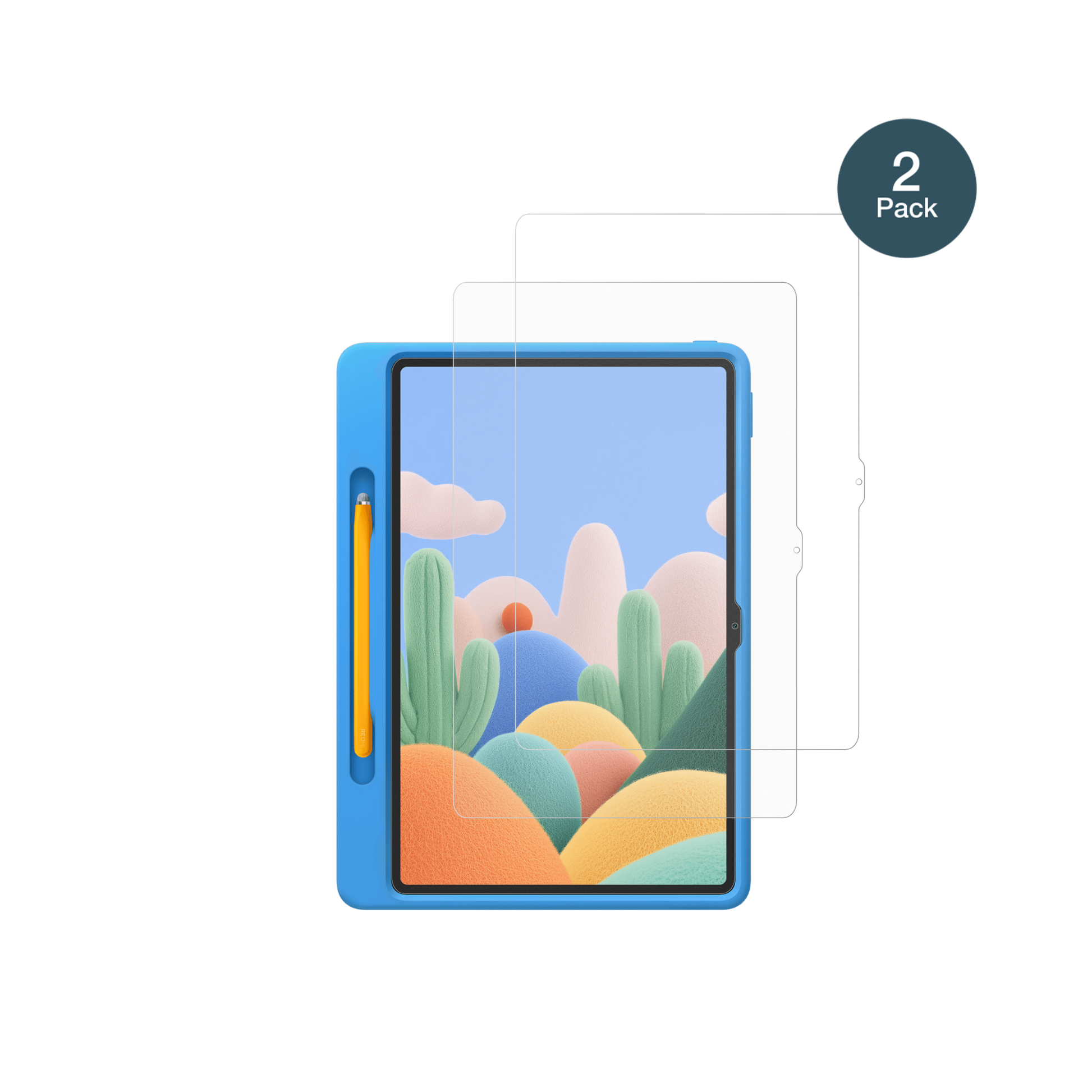 XiaomiRedmi Pad 2 Play Bundle mit aufgebrachter dipos Panzerfolie, die lästige Fingerabdrücke minimiert