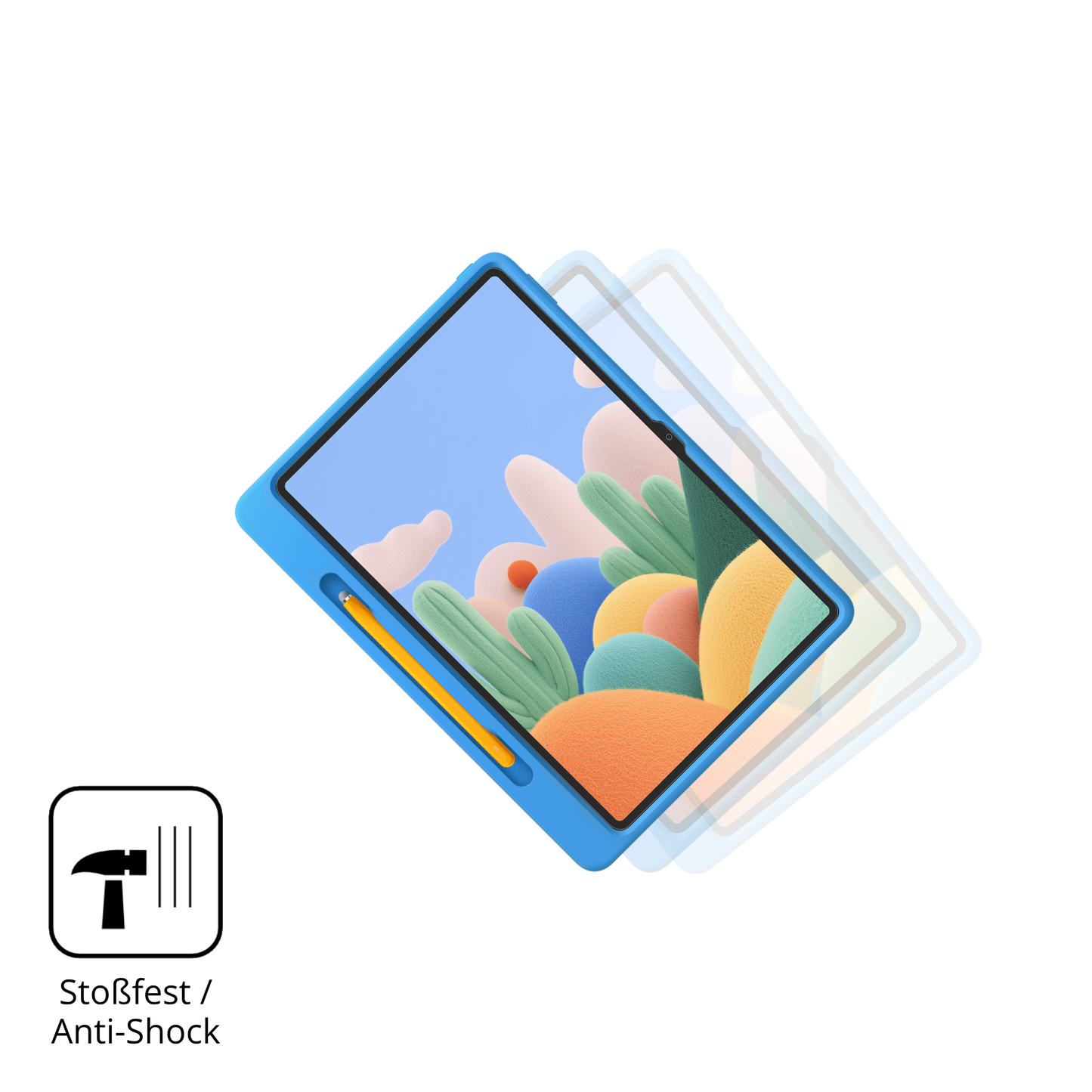 Schutz gegen Kratzer auf dem Xiaomi Redmi Pad 2 Play Bundle Glas durch Schlüssel, Stöße gegen die Tischkante oder Stürze