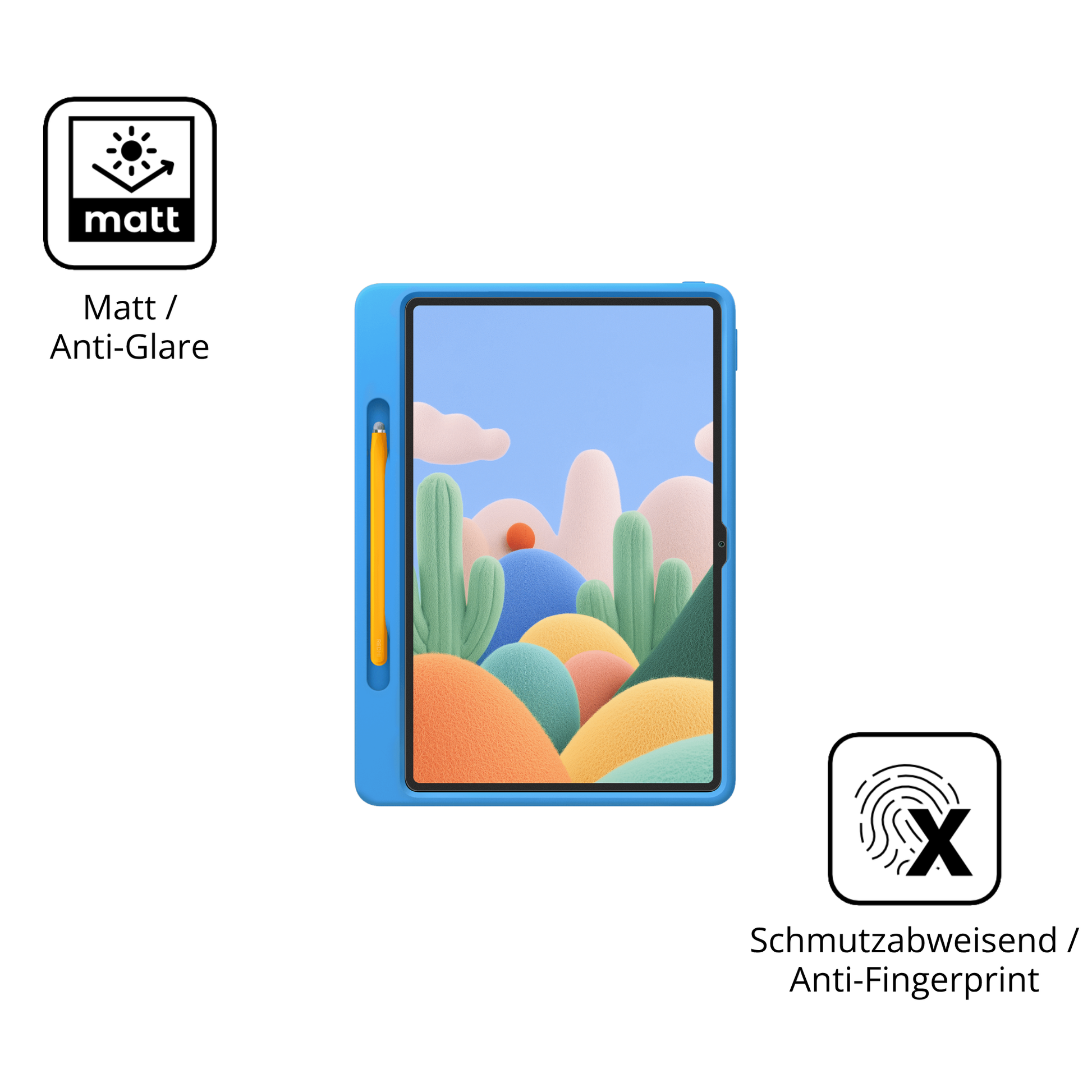 9H Hartbeschichtete, flexible Folie passend zugeschnitten für Xiaomi Redmi Pad 2 Play Bundle