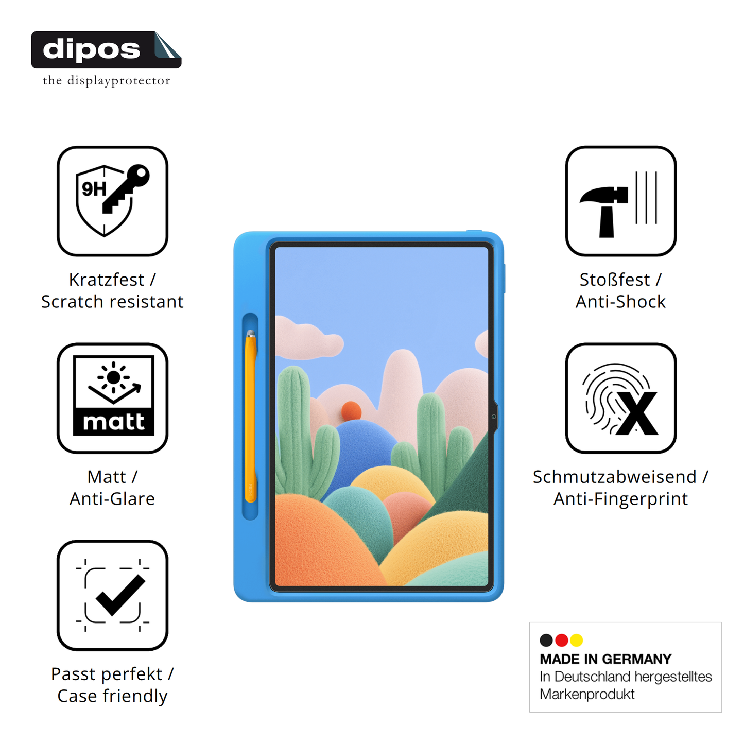 Displayschutz hergestellt in Deutschland, höchste Qualität made in Germany