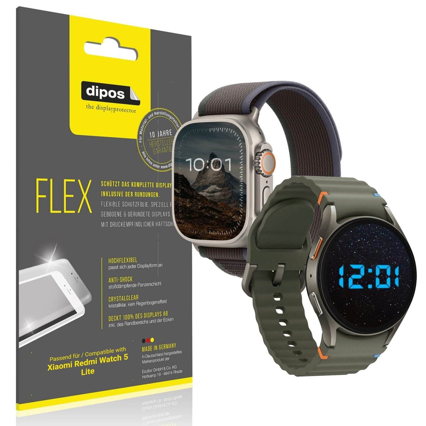 2x Screen Protector for Xiaomi Redmi Watch 5 Lite Protective Film covers 100%