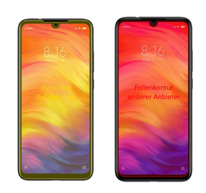 3x Screen Protector for Xiaomi Redmi Y3 Protective Film covers 100% dipos Flex