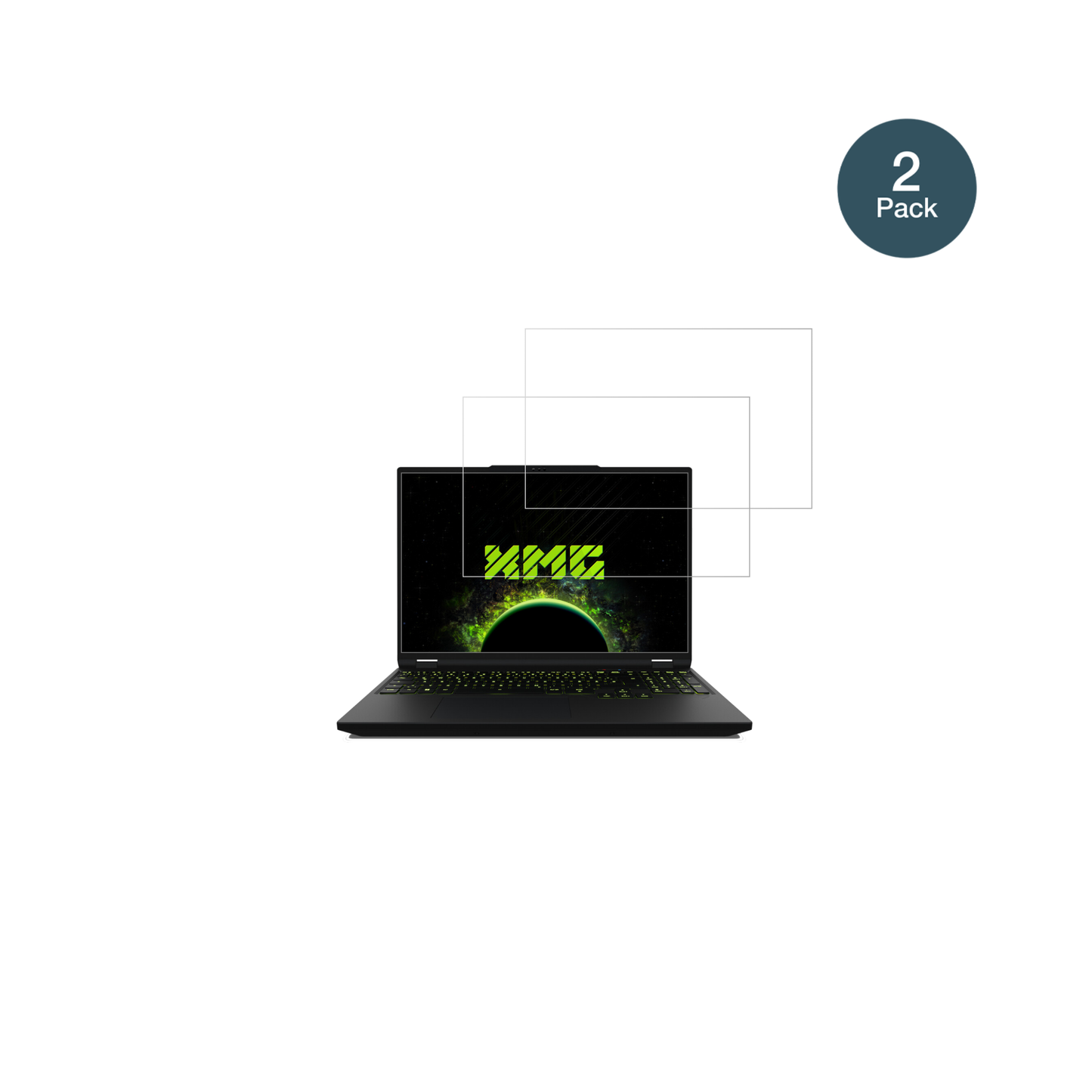 XMGApex 16 Max mit aufgebrachter dipos Flex Schutzfolie, glasklare Darstellung ohne Einschränkungen