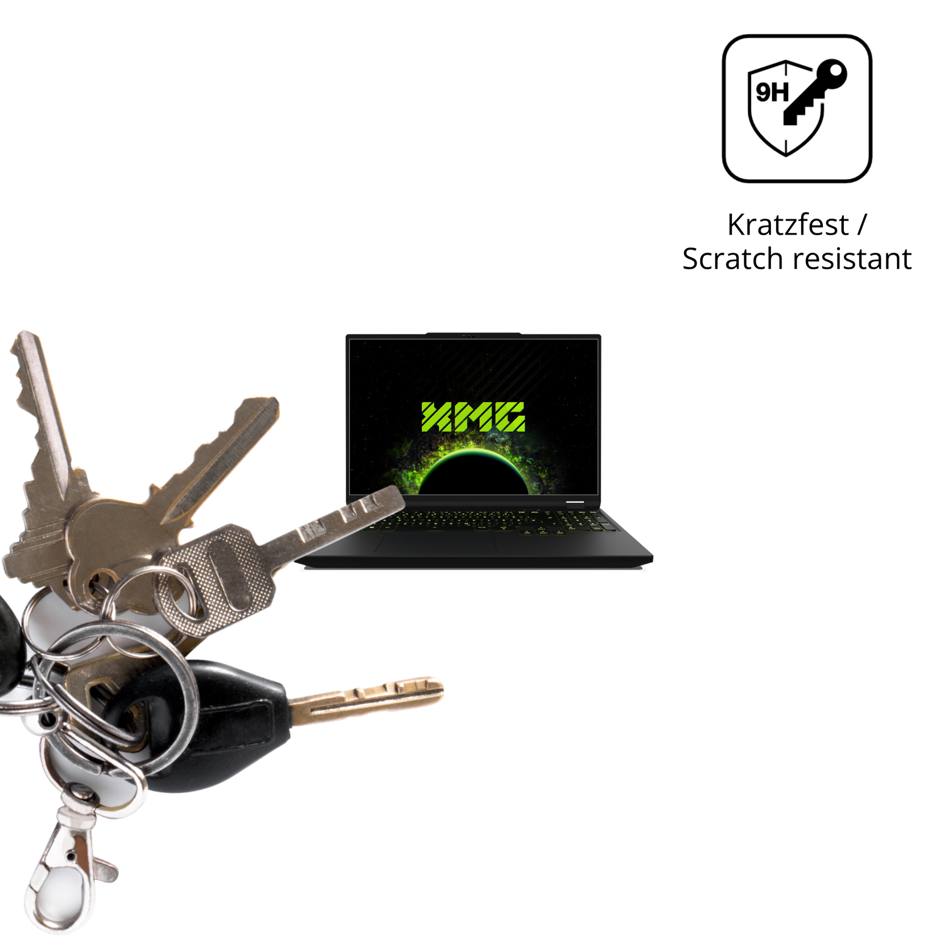 dipos Displayschutz für XMG Apex 16 Max, transparente Oberfläche, perfekte Passform auch für die Rundungen