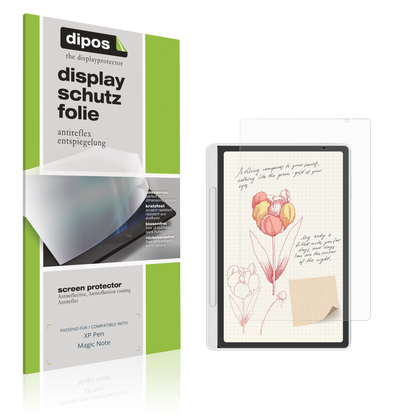Matte Displayschutzfolie von dipos passend für XP Pen Magic Note, präziser Zuschnitt und blasenfrei montiert