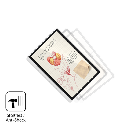 Schutz gegen Kratzer auf dem XP-Pen Magic Note Pad Glas durch Schlüssel, Stöße gegen die Tischkante oder Stürze