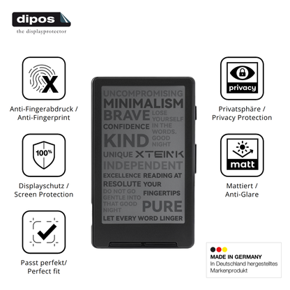 Privatsphäre-Schutz durch Sichtschutz-Folie passend zugeschnitten für Xteink X4 eReader