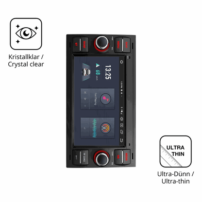 2x Screen Protector for Xtrons PX72QSFBL 7 Zoll Protection Crystal Clear dipos
